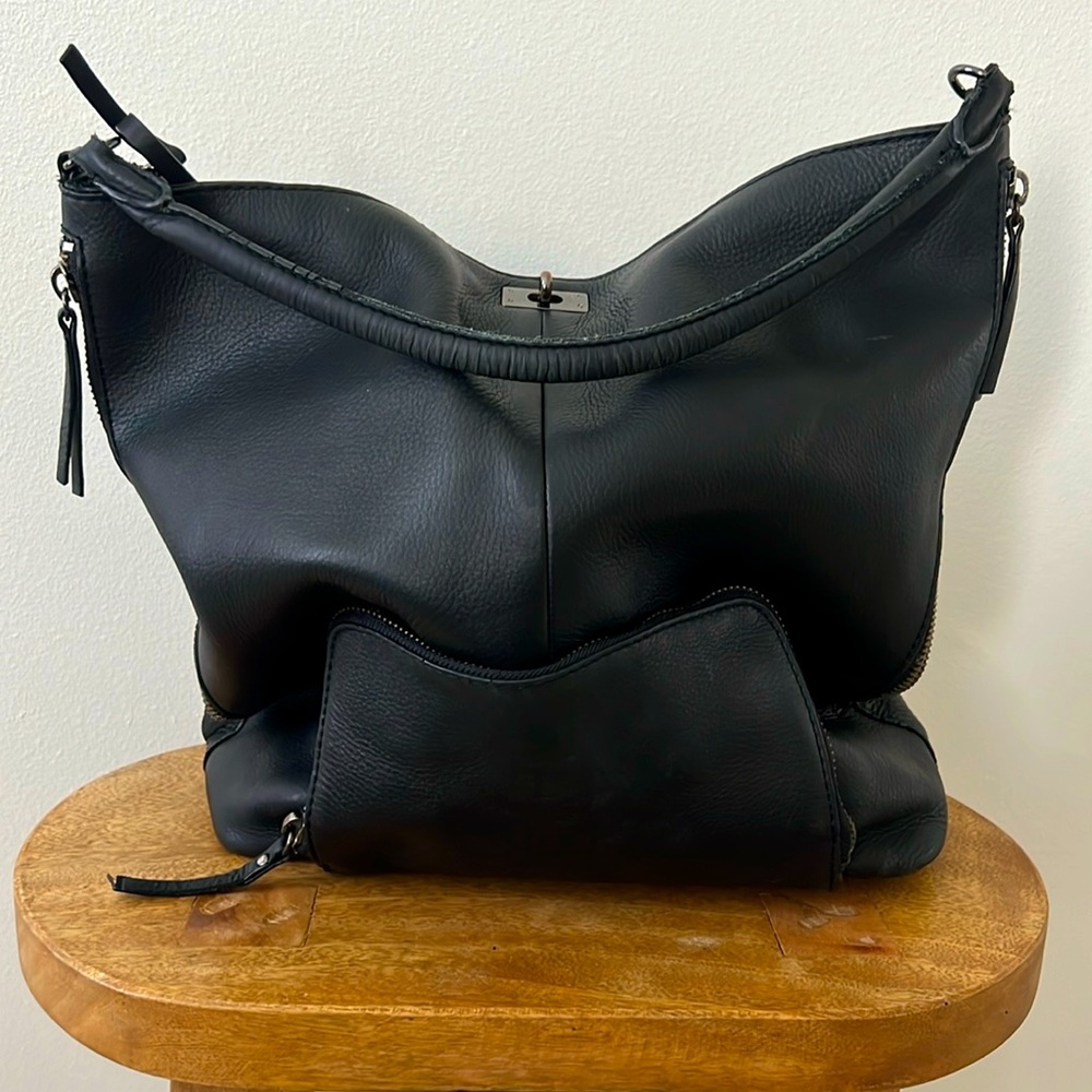 Vintage J.Crew, large leather multifunctional tote bag